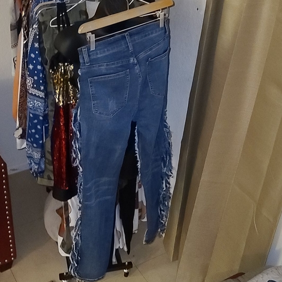 High Rise Fringe Jean - Picture 2 of 3